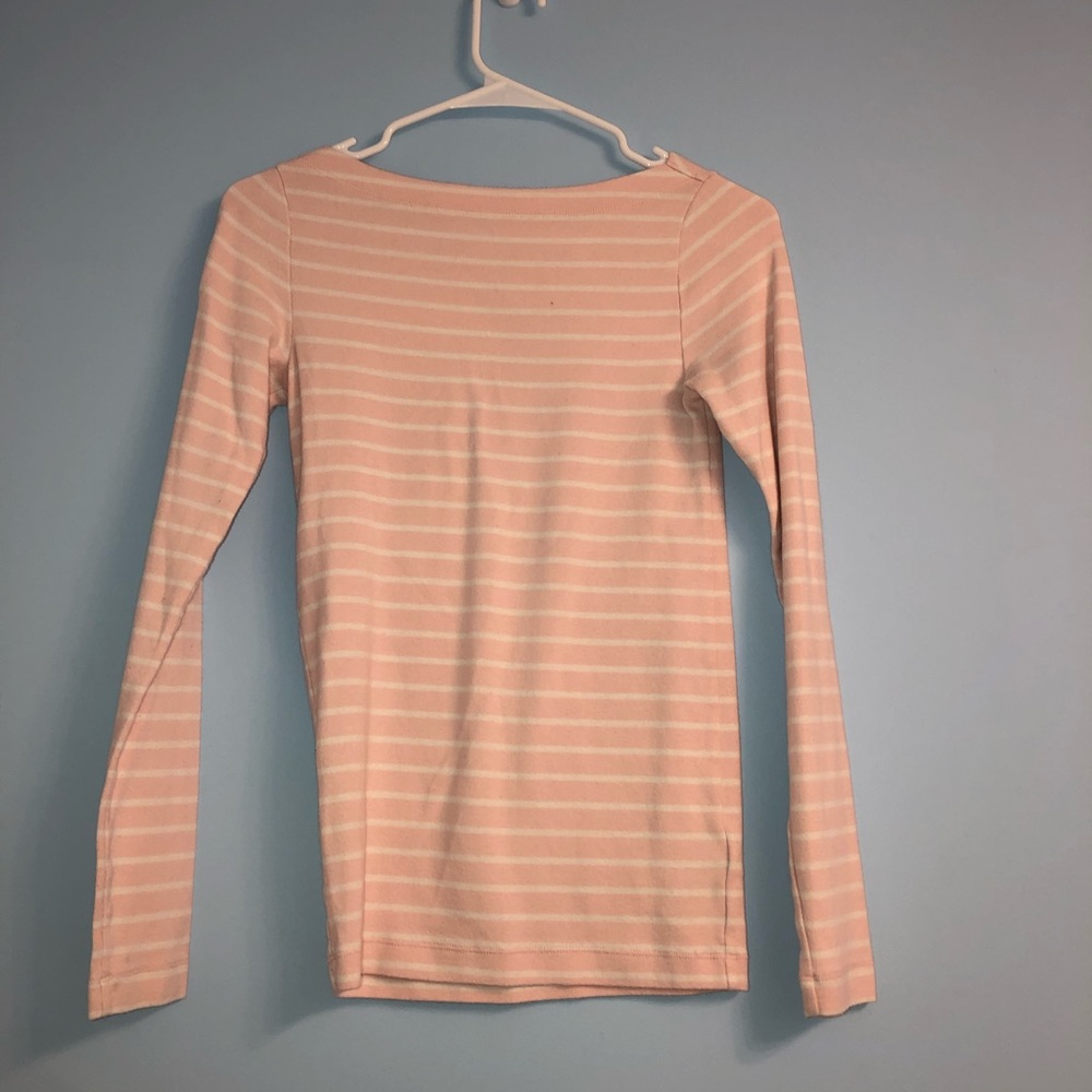 Pink and White Striped Shirt